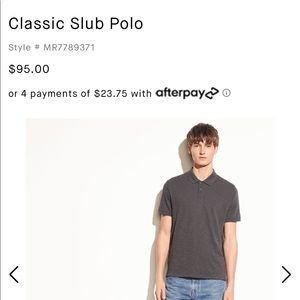 Vince medium grey polo